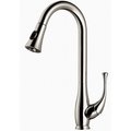 Dawn Kitchen & Bath Products Inc Dawn Kitchen AB50 3091BN Single Lever Brushed Nickel Kitchen Faucet With Push Button Pull Out Spray AB50 3091BN